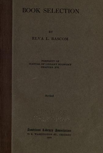 Cover for Book selection