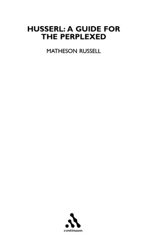 Cover for HUSSERL: A GUIDE FOR THE PERPLEXED.