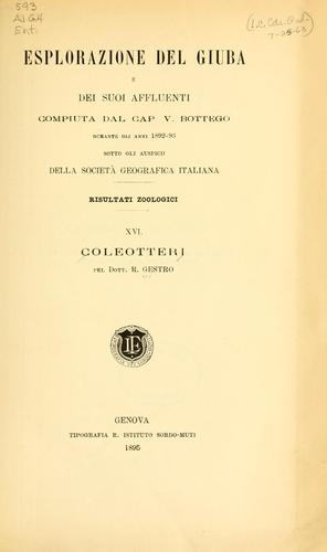 Cover for Coleotteri