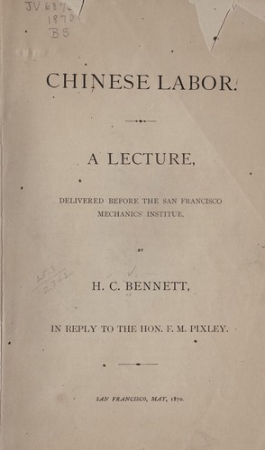 Cover for Chinese labor