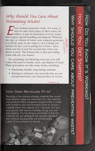 Cover for Why should you care about preventing waste?