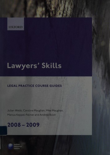 Cover for Lawyers' Skills 2008-09