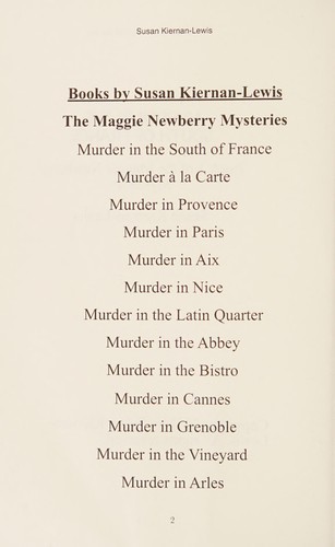 Cover for Murder in the south of France