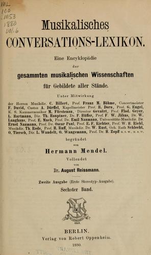 Cover for Musikalisches Conversations-Lexikon