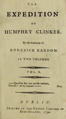 Cover for The expedition of Humphry Clinker