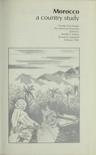 Cover for Morocco, a country study