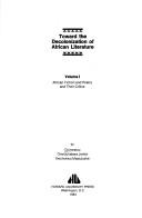 Cover for Toward the decolonization of African literature