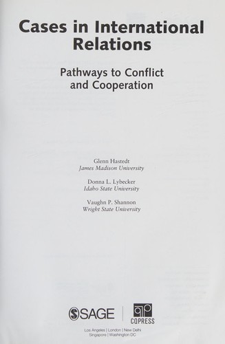 Cover for Cases in International Relations