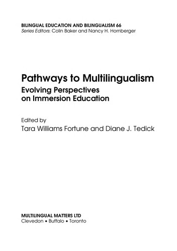 Cover for Pathways to multilingualism