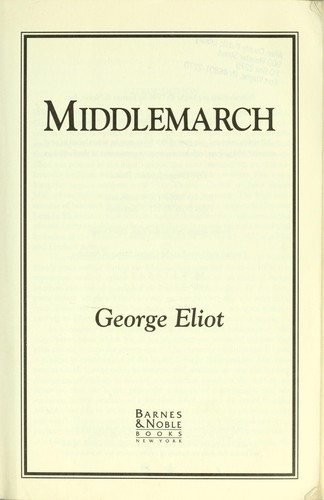 Cover for Middlemarch