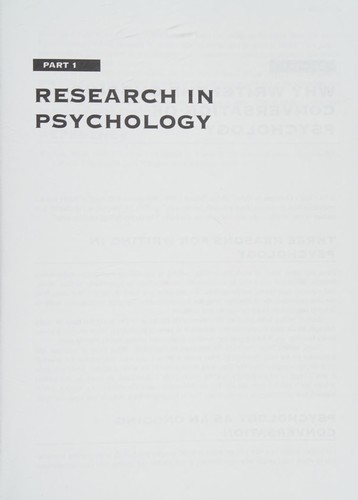 Cover for Success in psychology