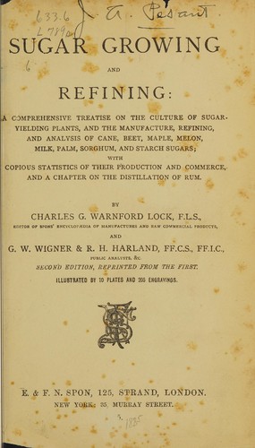 Cover for Sugar growing and refining