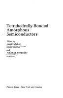 Cover for Tetrahedrally-bonded amorphous semiconductors