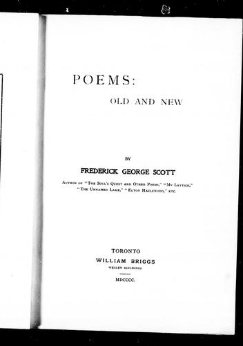 Cover for Poems: old and new