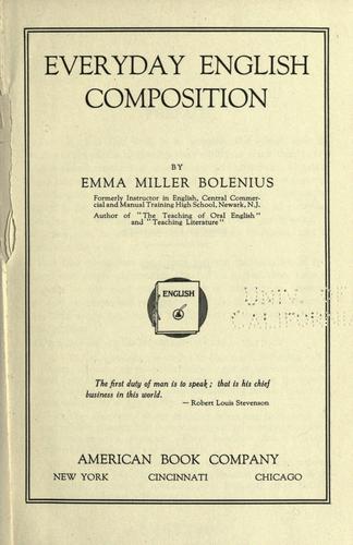 Cover for Everyday English composition.