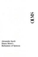 Cover for Henry More's Refutation of Spinoza (Studien Und Materialien Zur Geschichte der Philosophie,)
