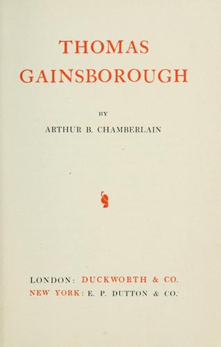 Cover for Thomas Gainsborough
