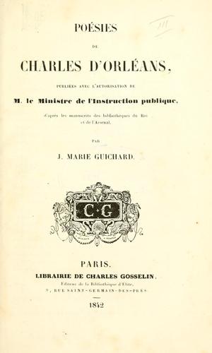 Cover for Poésies.