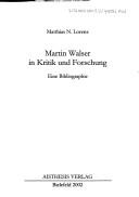 Cover for Martin Walser in Kritik und Forschung
