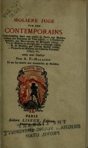Cover for Molière jugé par ses contemporains