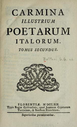 Cover for Carmina illustrium poetarum italorum.