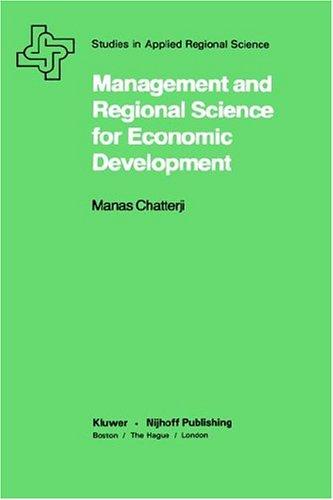 Cover for Management and regional science for economic development