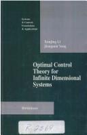Cover for Optimal control theory for infinite dimensional systems