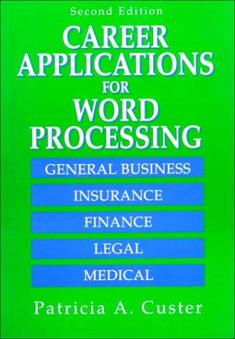 Cover for Career applications for word processing