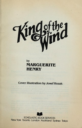 Cover for King of the wind
