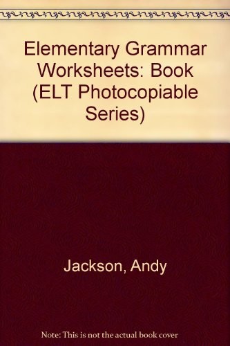 Cover for Elementary Grammar Worksheets