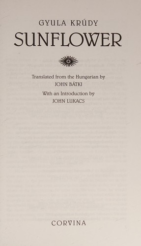 Cover for Sunflower