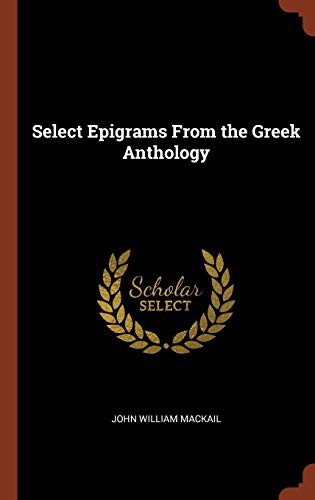 Cover for Select Epigrams From the Greek Anthology