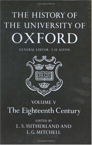 Cover for The History of the University of Oxford: Volume V