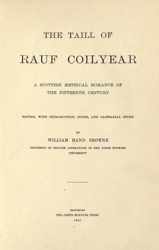 Cover for The taill of Rauf Coilyear