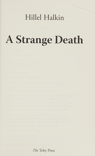 Cover for A strange death