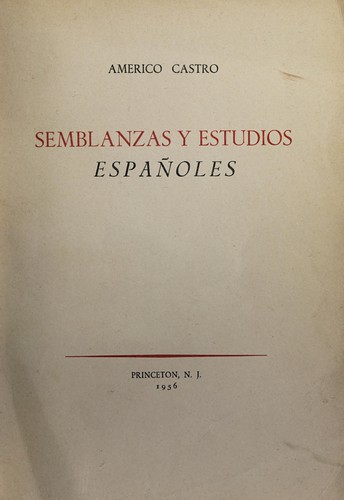 Cover for Semblanzas y estudios españoles