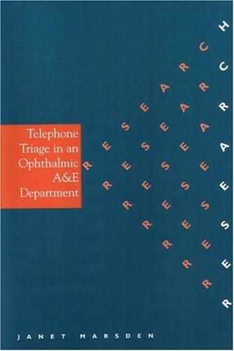 Cover for Telephone Triage in an Ophthalmic A & E (Whurr Nursing Research)