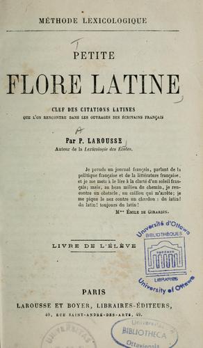 Cover for Petite flore latine
