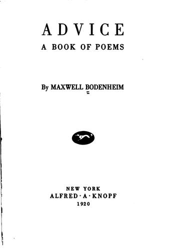 Cover for Advice
