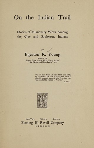 Cover for On the Indian trail