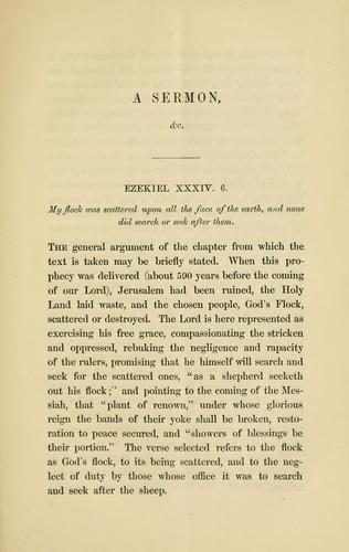 Cover for The duty of the Church of England to her own children in foreign parts