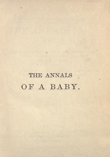Cover for The annals of a baby