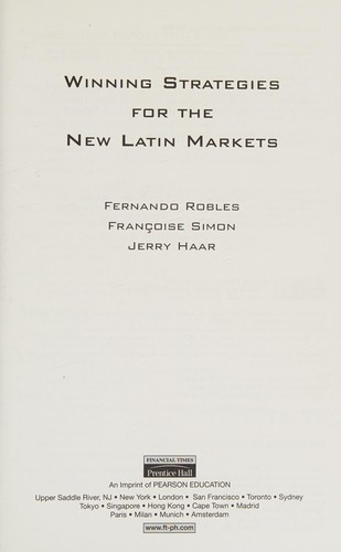 Cover for Winning strategies for the new Latin markets