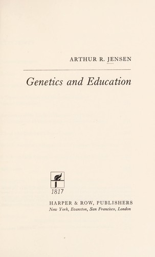 Cover for Genetics and education