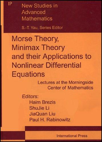 Cover for Morse Theory, Minimax Theory and Their Applications to Nonlinear Differential Equations (New Studies in Advanced Mathematics)