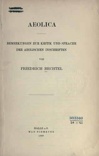 Cover for Aeolica