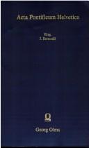 Cover for Acta pontificum Helvetica