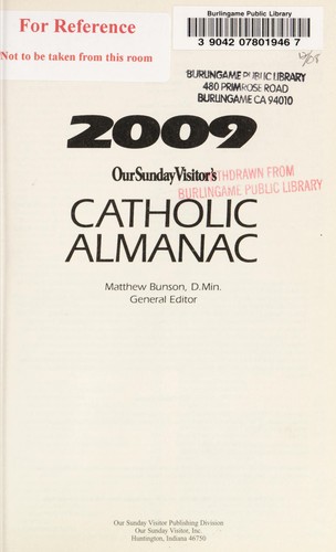 Cover for 2009 Our Sunday Visitor's Catholic almanac