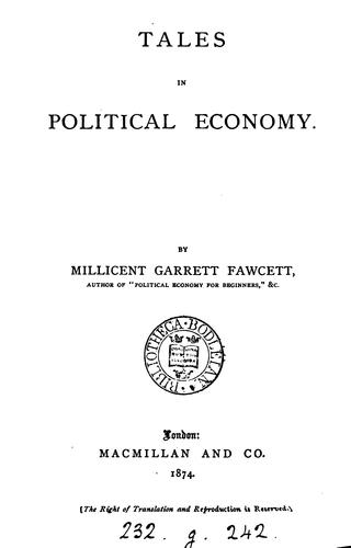 Cover for Tales in political economy.