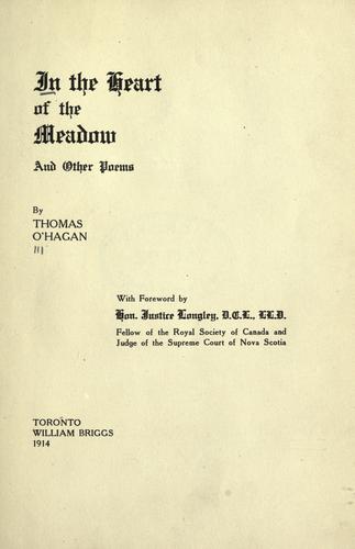 Cover for In the heart of the meadow, and other poems